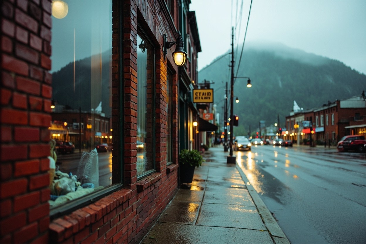 The main street of Summerland in Summerland BC